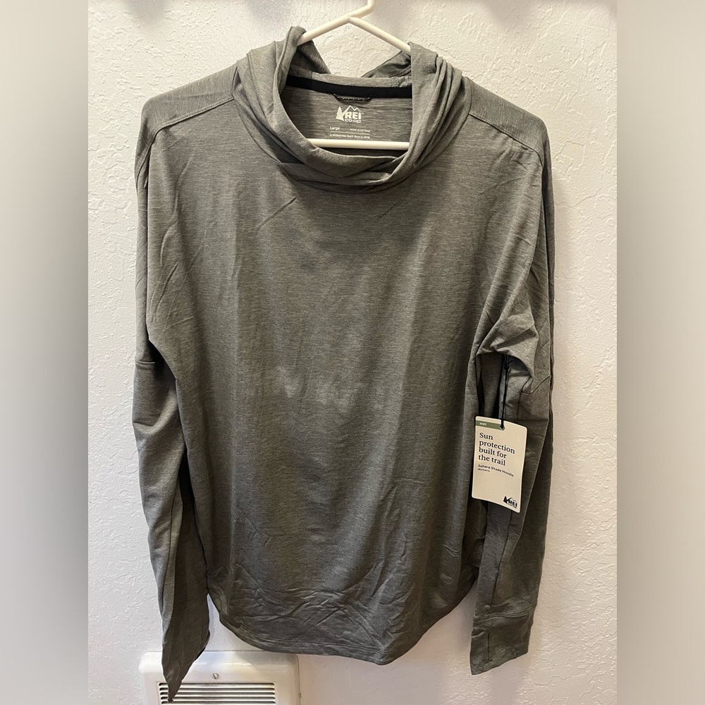 NWT REI Sahara Shade Hoodie black heather